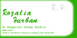 rozalia hurban business card